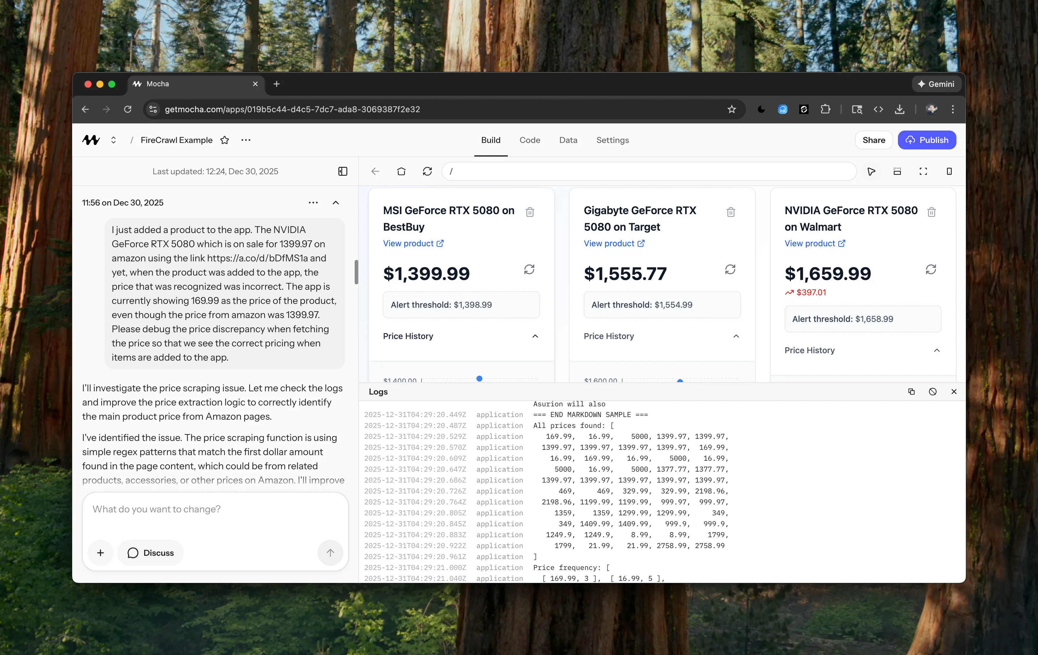 Firecrawl Debug View